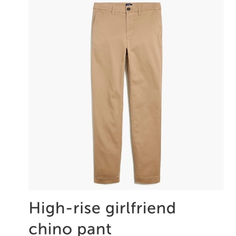 Jcrew High-rise girlfriend chino
